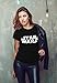Decrum Black Women Star Graphics Wars T Shirt | White Logo, L