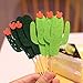 24pcs Cactus Cupcake Toppers Cupcake Picks for Cake Decorations Hawaii Party Favors Tropical Cacti Theme Summer Birthday Party Supplies