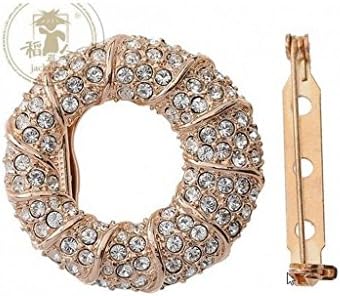 Estony Spare Tire Scarf Buckle Brooch Clips Pin for Women