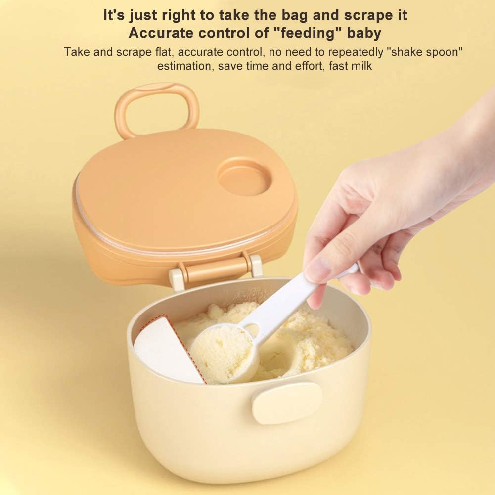 CALIDAKA Baby Milk Powder Formula Dispenser Non-Spill Portable Formula Snack Storage Container with Carry Handle and Scoop for Travel Outdoor Activities,Hold 230g and 430g: Home & Kitchen