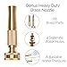 Morvat Expandable Garden Hose, Water Hose, Expanding Garden Hose, Flexible Hose, Retractable Hose, 3800D Brass + 10 Setting Spray Nozzle + Heavy Duty Brass Nozzle + Hose Holder + Carry Bag, 100 FT