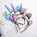 Beinou Unicorn Headband 8 Pcs Glitter Ear Headband for Girls and Women Sparkly Glitter Hair Metal Hoop Shiny Hairbands Hair Accessories for Daily Wearing and Party Decoration