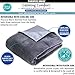 Calming Comfort Reversible Cooling Weighted Blanket by Sharper Image- Dual Sided Viscose Bamboo & Soft Velveteen for Hot & Cold Sleepers, Heavy Blanket for Adults, BPA-Free Microbeads- 12 lbs, Grey