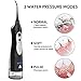 DLIUZ 220ml Water Flosser Professional Cordless Dental Oral Irrigator - Portable and Rechargeable FL-V8 Waterproof 3 Modes Water Flossing with 3 Interchange Nozzles for Home and Travel (Black)