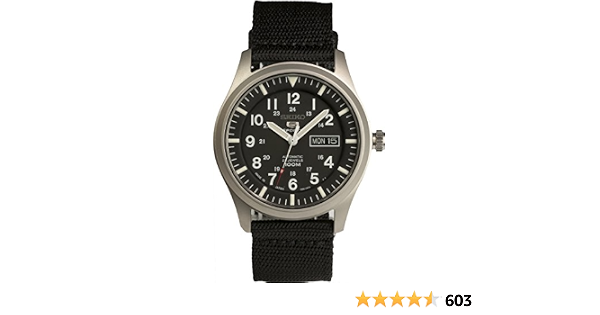 SEIKO 5 SPORTS Automatic made in Japan Black Dial Nylon Strap Watch SNZG15J1  Men's: Buy Online at Best Price in UAE - Amazon.ae