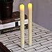 Taper Candles-Led Melted Dripping HoneyComb Flickering Flameless Candles With Timer,12 inch tall,Ivory,Pack of 2