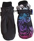 N'Ice Caps Girls Multi Shaded Scroll Print Thinsulate And Waterproof Mitten