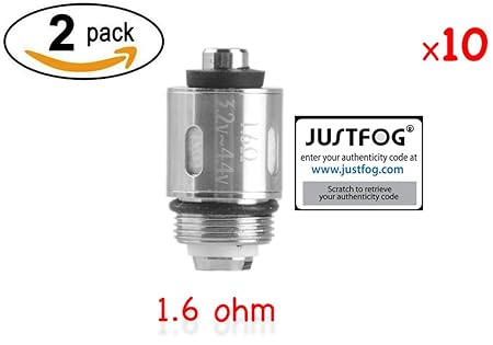 100% ORIGINAL - 10 AUTHENTIC Verdampferköpfe 1.6 ohm ersatzverdampferkopf für JUSTFOG Q16 / P16A / P14A / Q14 / C14 / G14 / S