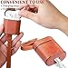 UTOPER AirPods Case Genuine Leather Case for Airpods 2 Cover Portable Stand Case for Apple AirPods 1 & New Airpods 2 Protective Shockproof Case with Buckle and Lanyard (Brown)