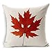 LEIOH Fall Decor Cotton Linen Leaves,Maple Leaf Autumn Decorations Cushion Covers 18 x 18 Inch Sofa Home Decor Throw Pillow Case for Bed Pillow Covers Set of 4