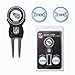 Team Golf NFL Tennessee Titans Divot Tool Pack With 3 Golf Ball Markers Divot Tool with 3 Golf Ball Markers Pack, Markers are Removable Magnetic Double-Sided Enamel