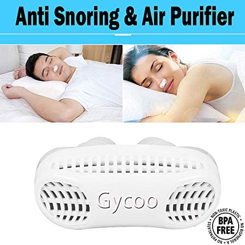 Anti Snoring Devices by Gycoo, Stop Snoring Solution & Air Purifier Nose Vents – Upgraded Aids of Nasal Dilators with Travel Case Snore Stopper Solution for Better Sleep (White01)