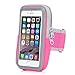 iPhone 6 Armband iPhone 6S Sports Armband- Badalink Running Armband Cell Phone Holder for Running Arm Band Case Strap Workout for iPhone 6 6S iPod Touch (Pink)