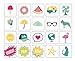 Heidi Swapp - Lightbox Inserts - Icons - Emoji, Basic, Black, Holiday, Pink & Bright - 6 Item Set