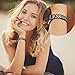 bayite Metal Bands Compatible with Fitbit Alta and Alta HR, Jewelry Bangle Adjustable Bracelet with Rhinestone? (Black, 5.5