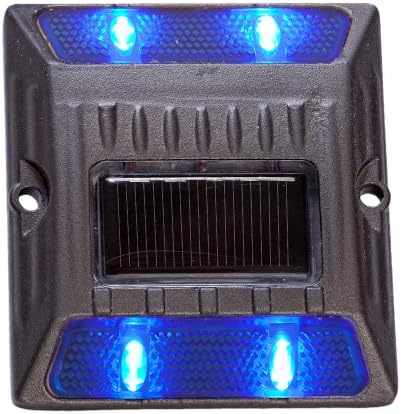 Blue Commercial Aluminum Alloy Solar Road Stud Path Deck Dock LED Light