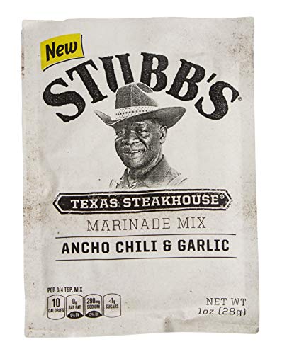 Stubb's Ancho Chili & Garlic Texas Steakhouse Marinade Mix, Gluten-Free, 1oz (Pack of 12)