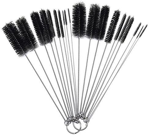 8 Inch Nylon Tube Brush Set, 20 Piece Variety Pack