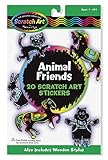 Scratch Art Magic Animal Friends 20 Piece Sticker Kit