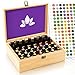 Essential Oil Box - Wooden Storage Case Holds 35 Bottles and Tall Roller Balls. Natural Pine Wood Oils Organizer. Free EO Labels & Foam Pad. Best For Keeping 5ml 10ml, 15ml & 1oz 30 ml Bottle Safe.