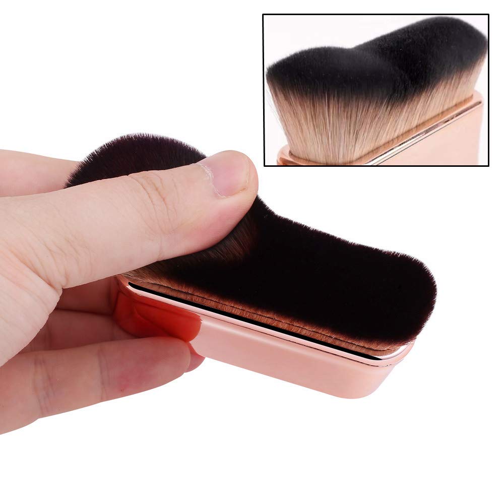 Professional Body Makeup Brush for Blending Liquid Foundation High Density Face Kabuki Brush for Body Highlighter Bronzer Shimmer Glow Concealer Cream Powder Body Brush (Rose gold): Beauty