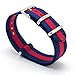 CIVO Watch Bands Premium Ballistic Nylon Watch Strap Stainless Steel Buckle (Navy/Crimson, 22mm)