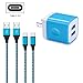 FiveBox 2Pack 6ft USB Type C Cable Cord Phone Charger Compatible S9, LG Stylo 4, Google Pixel 2/3 XL, LG V20 V30 G5 G6 G7, Moto X4/ Z2 Play, with 2.1A Dual Port USB Wall Charger Box Charging Block