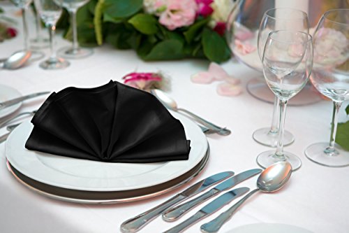 image for ZOYER Cotton Dinner Napkins - 12 Pack (18x18 Inch) Poly Cotton Soft Re