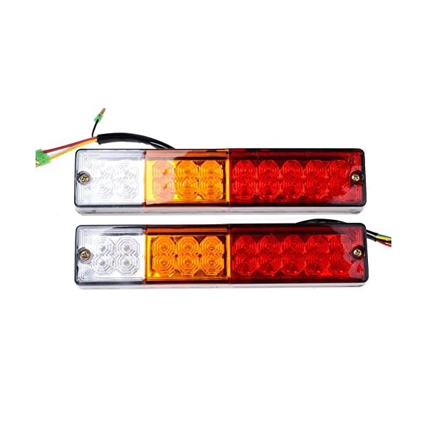 20-LED-Trailer-Tail-Lights-Glamouric-Brake-Rear-Lights-Turn-Signal-Reverse-Lamp-3W-IP65-Waterproof-RV-Stop-taillights-Red-Amber-White-for-Cars-Boats-Trucks-Pack-of-2