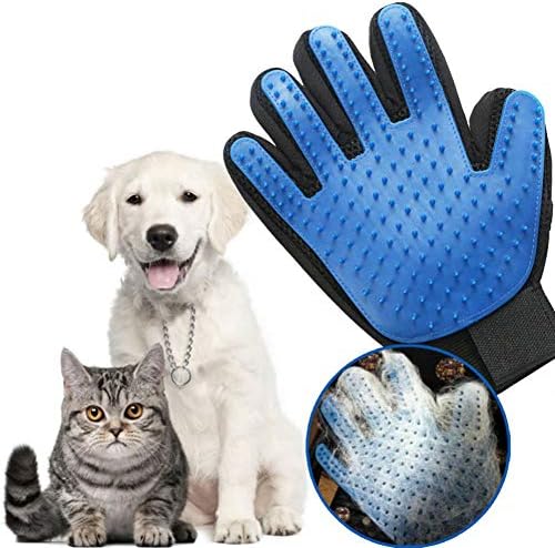 Kesaplanペットブラシ グローブ猫ブラシ犬ブラシペットブラシ1ペア 手袋 グルーミンググローブ 猫抜け毛取りクリーナー マッサージブラシ 5指ペット毛取りブラシ お手入れ 通気性 シリコン製 お風呂使用簡単犬猫兼用 専用収納箱付き Logicel Net
