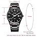GOHUOS Mens Watches Business Auto Date Calendar Black Analog Display Stainless Steel Strap Classic Watch