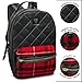 Laptop Backpack, for Men, Women. Stylish School and College Backpack for Girls and Boys.(Black with Black/Red Plaid)