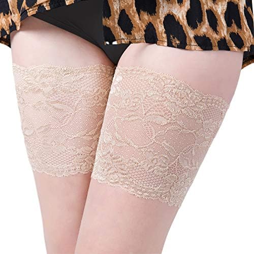 Womens Anti-Chafing Thigh Bands Elastic Lace Prevent Thigh Chafing Anti Slip Leg Bands Sexy Socks