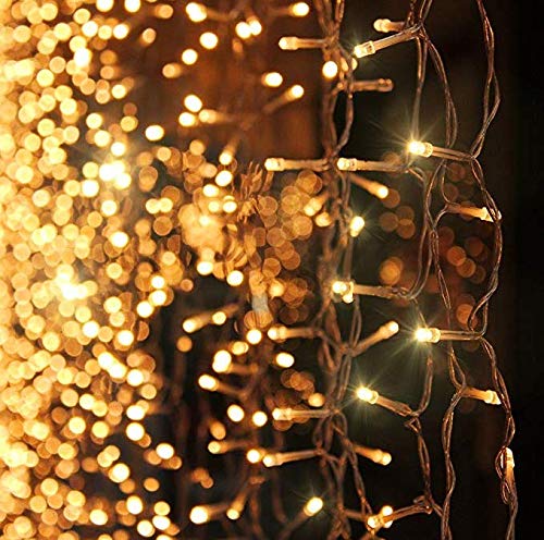Kellegour Light Strand Led Light String Lights Warm White String Lights Indoor Plug in Led Curtain Lights Photograph String Lights Led Decorative Lights White Led String Lights - Thumbnail 4