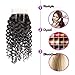 Greatremy Brazilian Virgin Human Hair Curly Wave Lace Closure Three Part 4x4 Natural Color 14inch