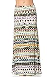 Multi Aztec Printed Maxi Skirts Long Skirts For Women Orange Blue Purple Medium