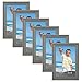 Icona Bay - 4x6 Picture Frames - Gray, 6 Pack - Beautifully Detailed Molding - Contemporary Picture Frames - Wall Mount or Table Top - Inspirations Collection