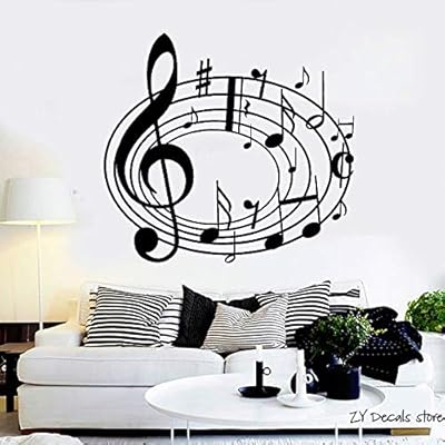 Notas Musicales Tatuajes De Pared Musica Arte Casa Interior