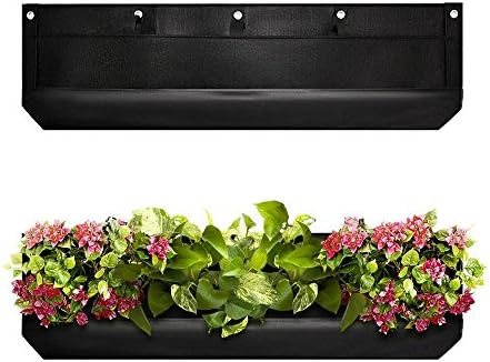 Gregarder Large Pocket Vertical Garden Planter, Grow Bag Waterproof Pots for Indoor &amp; Outdoor (1 Pocket, Black)