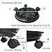JzNova 2 Pack of Plant Pallet Caddy, Planter Pot Rolling Mover, Plant Stand Dolly Casters with Wheels, Indoor Outdoor Plant Tray Dolly, Black