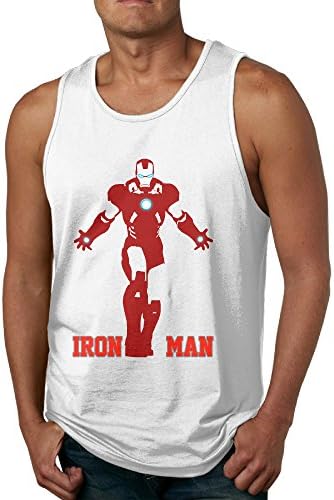 Mens Iron Man America Superhero Comics Crime Star Logo Print Tank-top