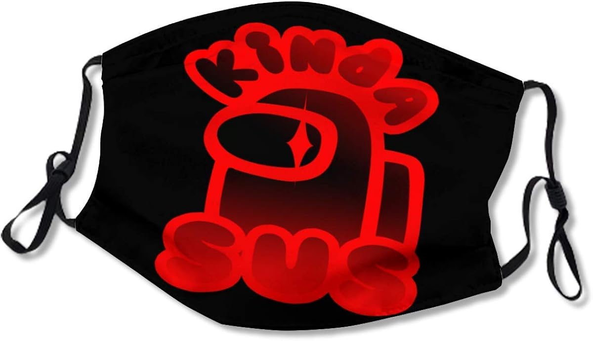 Kinda SUS. Among us Large Face Mask Face Mask with Adjustable Elastic