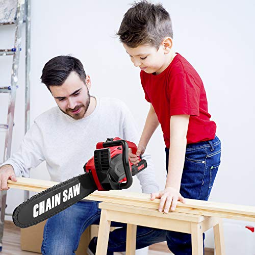 Kids Power Tool Toy Chainsaw, Boys Large Construction Play Toy Chainsaw Set, Toddlers Pretend Play Toy Outdoor Lawn Toy Tools Chain Saw Set for Toddlers - Thumbnail 5