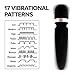 Electric Vibrator Magic Wand Massager – Double Use G Spot Sex Toy Stimulator Neck Massager with Dual Vibrations (Head and Tail) 17 Vibration Patterns – Lyps Massage Wand (black)