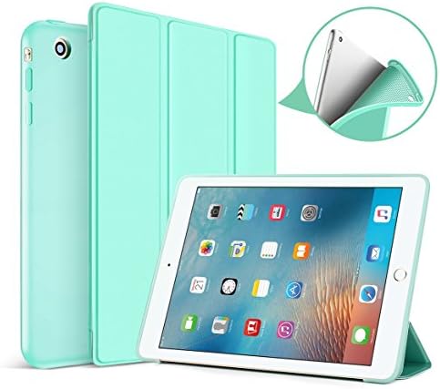 iPad Mini 3 Case, Proboths Lightweight TPU Smart Magnetic Wake/Sleep Function Tri-fold Stand Protective Soft Case Cover for iPad Mini 1/ Mini 2 / Mini 3 Mint Green