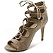 Ollio Womens Shoe Lace-up Gladiator High Heel Bootie