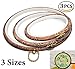 Embroidery Hoops Cross Stitch Hoop Ring Imitated Wood Circle Set Display Frame For Art Craft Handy Sewing and Hanging-3 Pcs