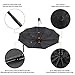 RabTig Umbrella Windproof-10 Fiberglass Ribs Travel Umbrella-Auto Open &Close 210T Canopy Compact Umbrella-Durable and Stylish Umbrella Black¡­