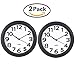 HIPPIH Silent Wall Clock - 10 Inch Battery Operated Round Clock - Easy to Read for Home/Office/School,2 Pack