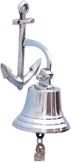 Chrome Hanging Anchor Bell 8"